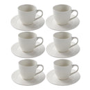 Ceramic Tea Cup & Saucer Set/6 Pcs 8.5*7.6/16 cm