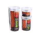 Acrylic Airtight Food Canister Set/3 Pcs 350+700+1200ml