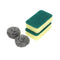 Kitchenware Stainless Steel Scourer and Sponge Set 24*14*3.5 cm (Ctn Box 200 units)