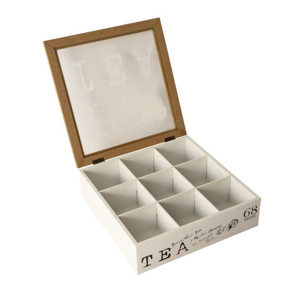Premium Quality Abstract Design MDF Rectangular Tea Bag Storage Box (Ctn Box 36 units)