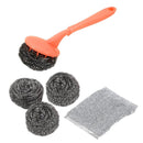 Kitchenware Wire Ball Dishwasher Brush Sponge Scourer Set 13*24*3.5 cm (Ctn Box 200 units)