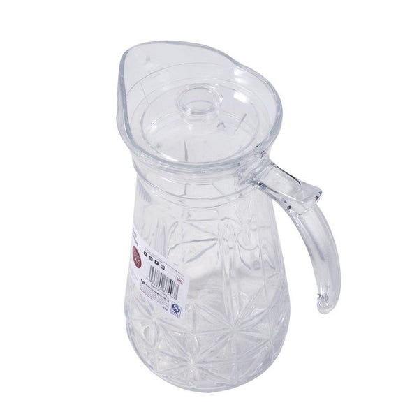 Clear Glass Water and Beverage Jug with Cups Set 1.7 Liter (Ctn Box 12 units)