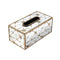 Deco Abstract Print Mirror Body Tissue Box 24*12.5*10 cm