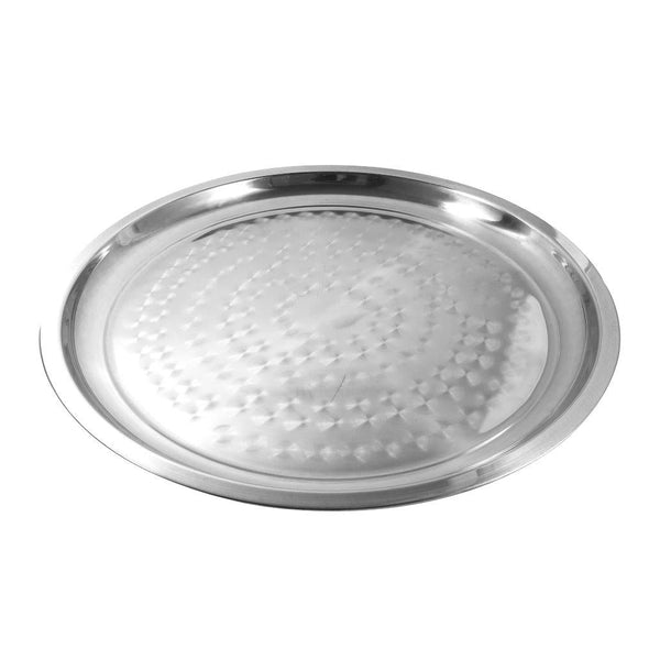 Stainless Steel Round Deep Silver Serving Tray 80 cm (Ctn Box 15 units)