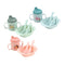 Plastic 4 in 1 Baby Feeding Set Spoon Fork Mug 15*11*4 cm
