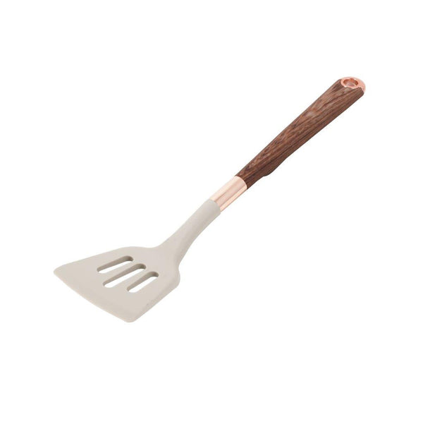 Easy Grip Silicone Slotted Turner Spoon Heat Resistant Handle 33 cm