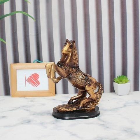 Sculpture Statue Resin Horse Bronze Colour 21*10.5*14