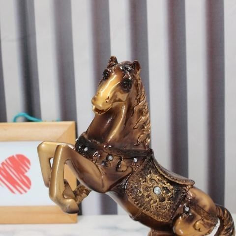 Sculpture Statue Resin Horse Bronze Colour 21*10.5*14