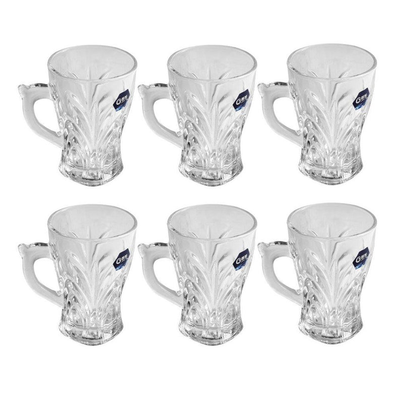 Premium Lead Free Glass Tea Cup Set of 6 pcs 150 ml