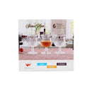 Glass Footed Drinking Tumbler Set of 6 Pcs 72*112*62 mm (Ctn Box 12 units)