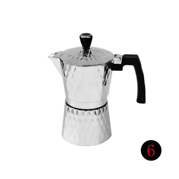 Italian Style Stove Top Espresso Coffee Maker 6 Cup Silver 400 ml