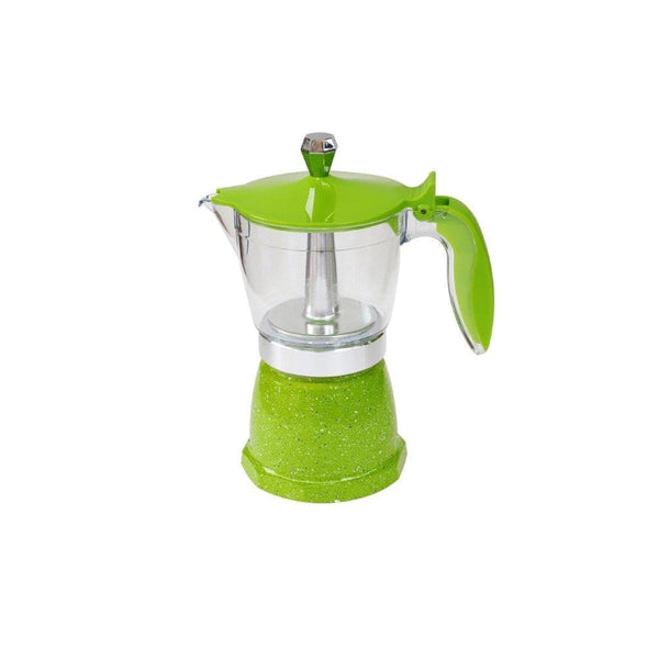 Italian Style Stove Top Espresso Coffee Maker 3 Cup Marble Clear Random Colour