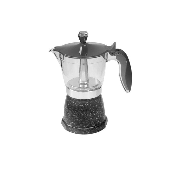 Italian Style Stove Top Espresso Coffee Maker 6 Cup Marble Clear Random Colour