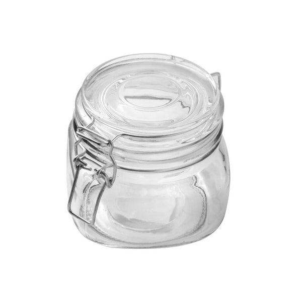 Airtight Glass Clip Top Round Storage Jar 10.5*9.5 cm