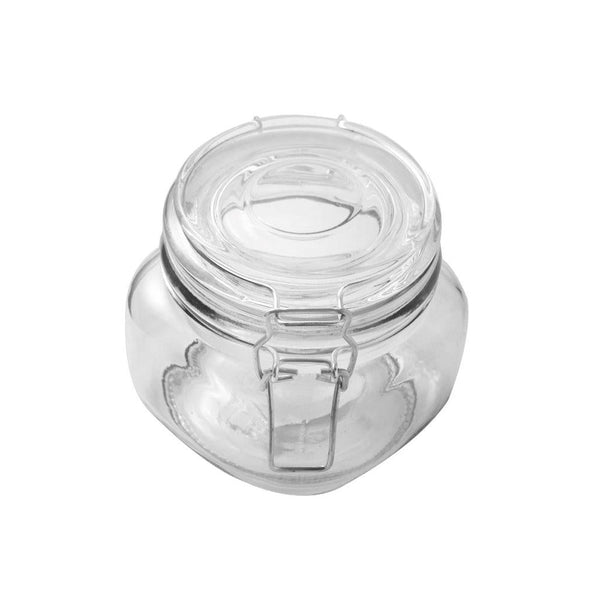 Airtight Glass Clip Top Round Storage Jar 10.5*9.5 cm