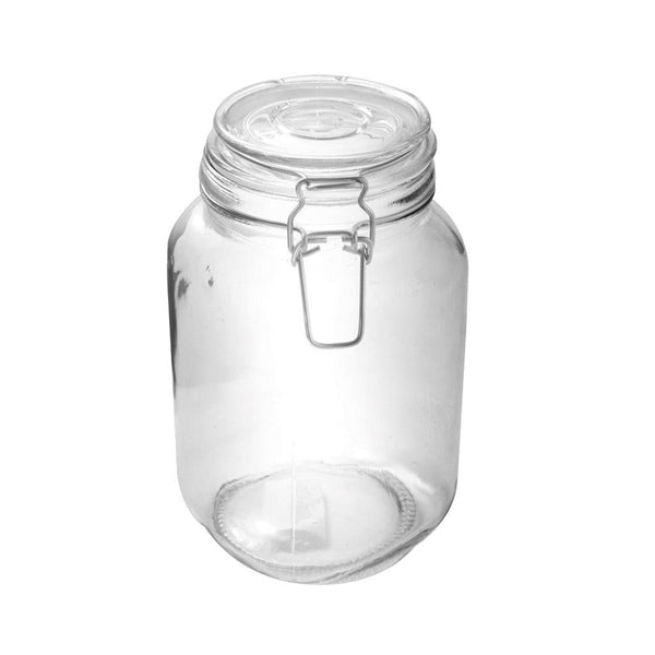 Airtight Glass Clip Top Round Storage Jar 20*9.5 cm