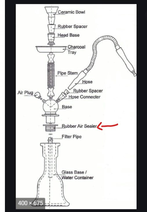 Rubber Air Sealer for Shisha Argileh (Small Size) D - 5 cm ; H - 2 cm