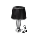 Home Decor Bedside Reading Desktop Table Lamp Silver Base Black Shade 53*30 cm