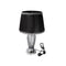 Home Decor Bedside Reading Desktop Table Lamp Silver Base Black Shade 53*30 cm