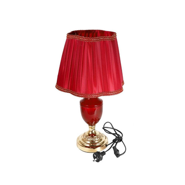 Home Decor Bedside Reading Desktop Table Lamp Red Base and Shade 49*29 cm