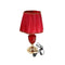 Home Decor Bedside Reading Desktop Table Lamp Red Base and Shade 49*29 cm