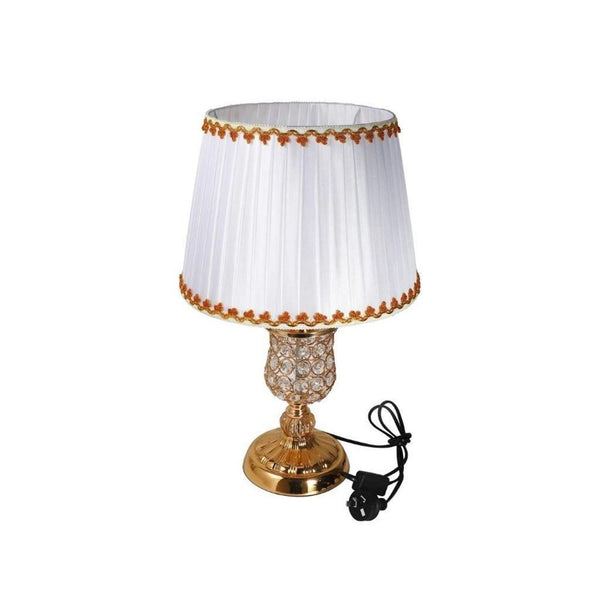 Home Decor Bedside Reading Desktop Table Lamp Lightning Base White Shade 49*30 cm