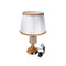 Home Decor Bedside Reading Desktop Table Lamp Lightning Base White Shade 49*30 cm