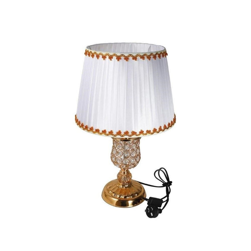 Home Decor Bedside Reading Desktop Table Lamp Lightning Base White Shade 49*30 cm
