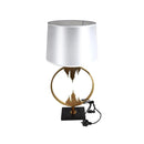 Home Decor Bedside Reading Table Lamp Gold Base White Shade 38*70 cm