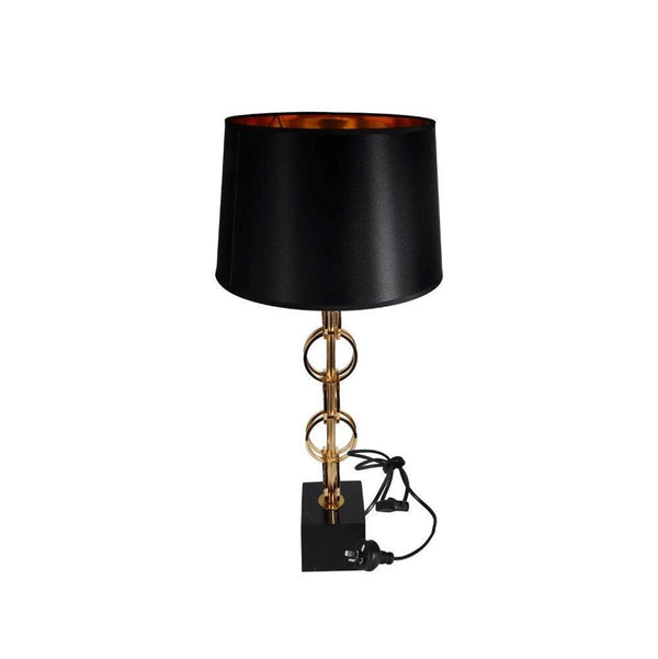 Home Decor Bedside Reading Table Lamp Gold Base Base Black Shade 38*73 cm
