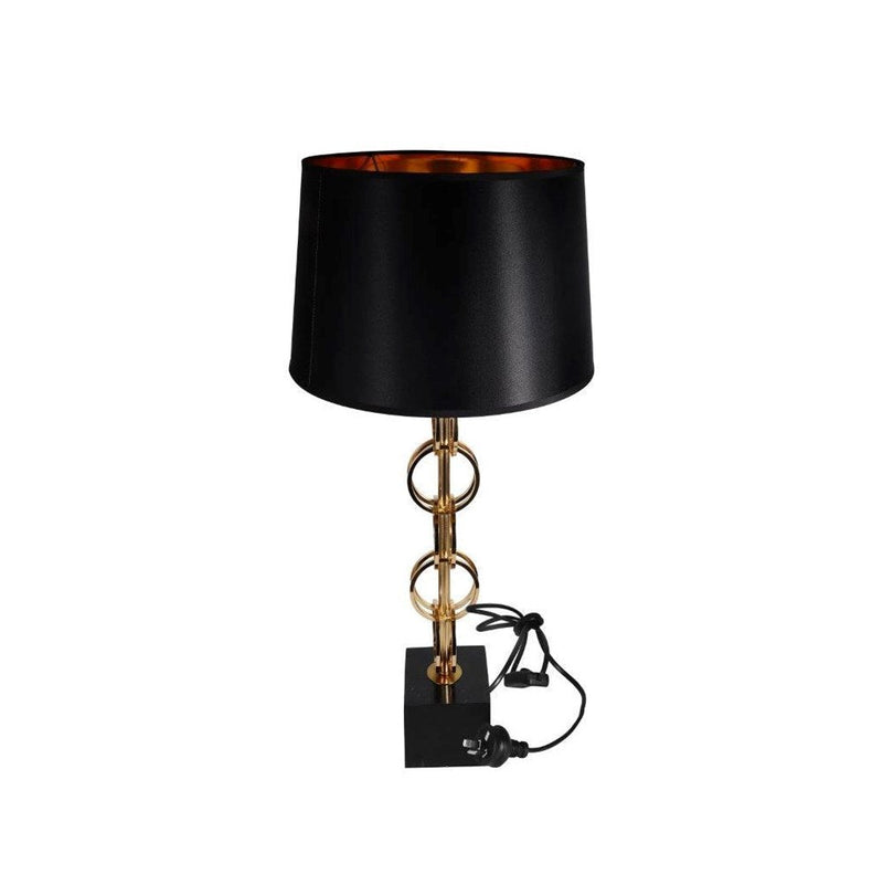 Home Decor Bedside Reading Table Lamp Gold Base Base Black Shade 38*73 cm
