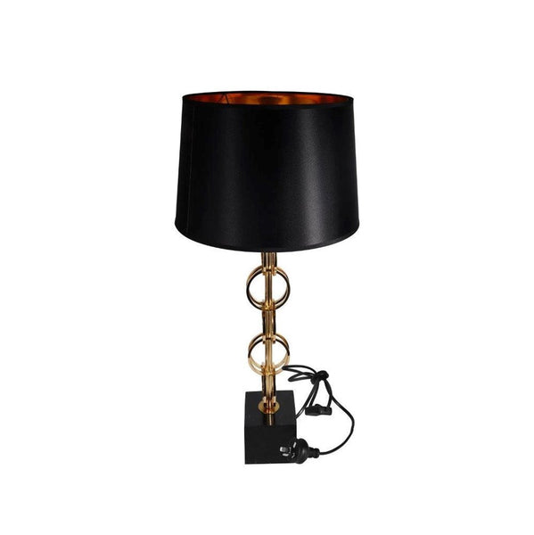Home Decor Bedside Reading Table Lamp Gold Base Base Black Shade 38*73 cm