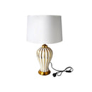 Home Decor Bedside Reading Table Lamp Gold Base Cream Shade 35*63 cm