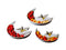 Moon Star Shape Ceramic Fruits and Nuts Candy Serving Platter Set of 3 10inch+12inch+14inch
