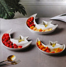 Moon Star Shape Ceramic Fruits and Nuts Candy Serving Platter Set of 3 10inch+12inch+14inch
