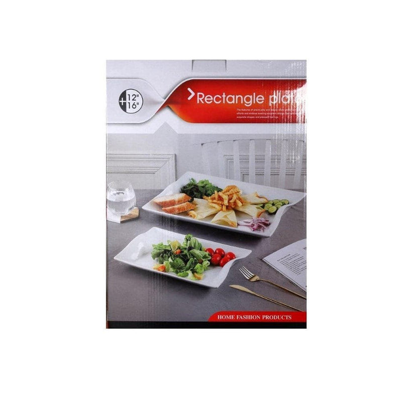Ceramic Fruits Vegetables Salad Serving Plate Set of 2 12 inch+16 inch
