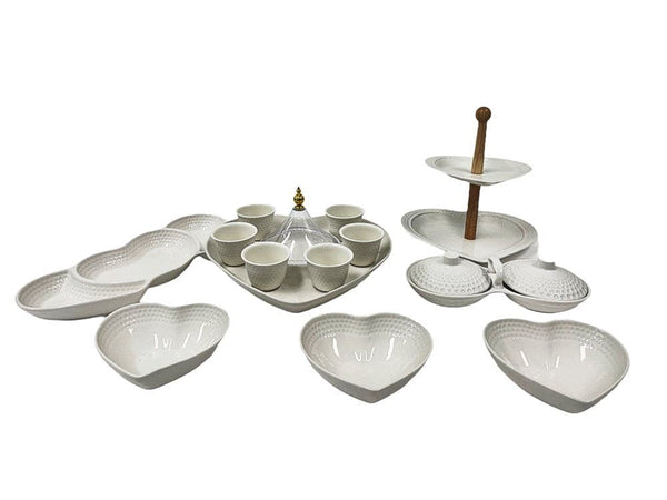 Ceramic Dinnerware Ceramic Dinner Set of Serving Dish Platters 18 pcs