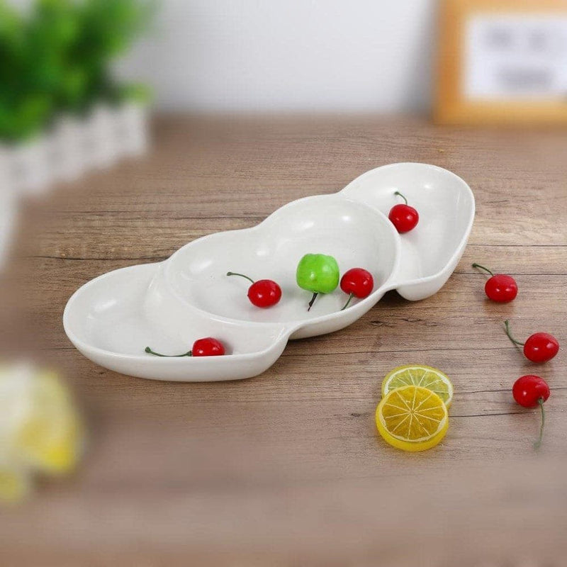 Ceramic Serving Nuts and Snack Platter 14.75 inch with Gift Box