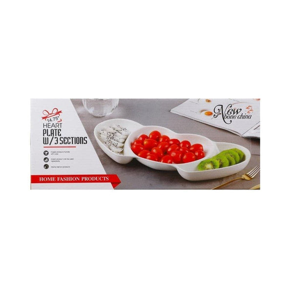 Ceramic Serving Nuts and Snack Platter 14.75 inch with Gift Box