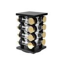 Revolving Spice Rack Spice and Herb Carousel Set of 16 Pcs 16*16*26.2 cm