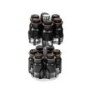 Black Gold Mix Revolving Spice Rack Spice and Herb Carousel Set of 12 Pcs 17.5*33 cm