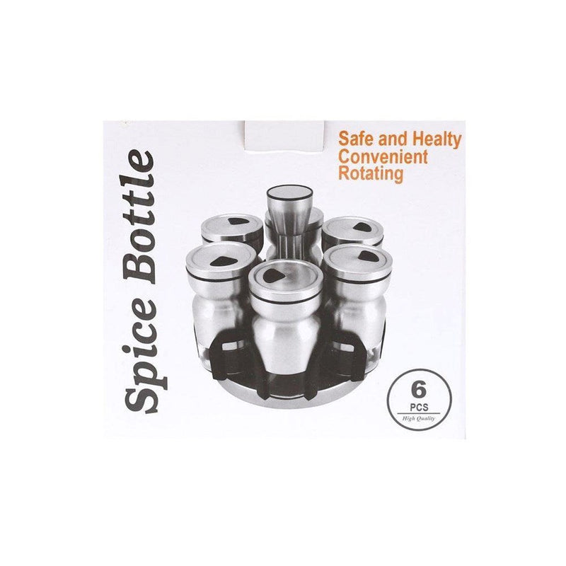 Revolving Spice Rack Spice and Herb Carousel Set of 6 Pcs 17.5*16.5 cm
