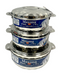 Stainless Steel Round Hot Pot Set Aristo Maxima Brand Set of 3 2500ml,3500ml,5000ml