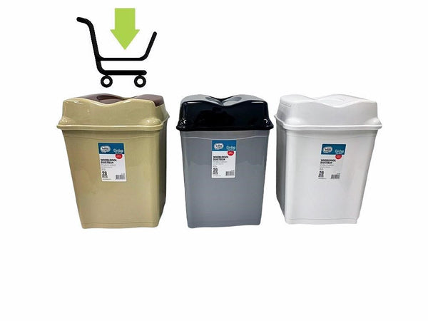 Whirlpool Swing Top Rubbish Bin Dustbin 28 Litre HB011503 6 Pcs/Ctn