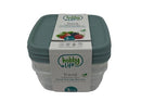 Square Trend Stackable BPA Free Multipurpose Airtight Storage Box Food Container Set of 3 0.5 Litre HB021038 24 Pcs/Ctn
