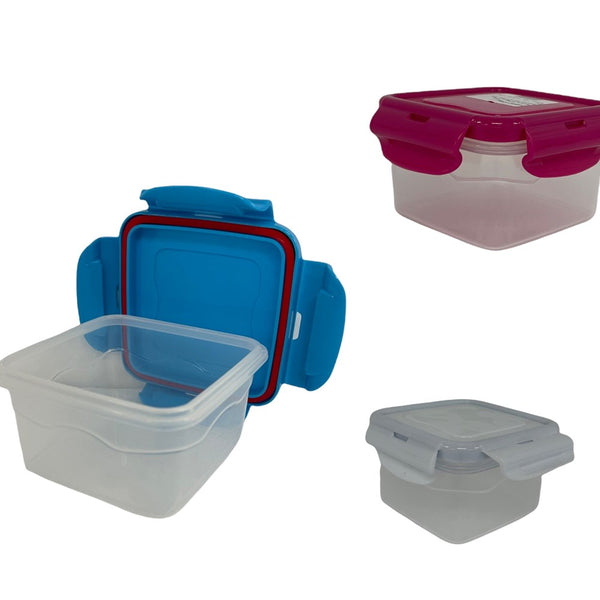 Square Airtight Kids Snacks Storage Box 300 ml 10*10*6 cm