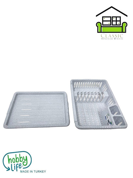 Premium Quality Dish Drainer Plate Drying Rack Cutlery Holder with Tray 40*29*8.5 cm