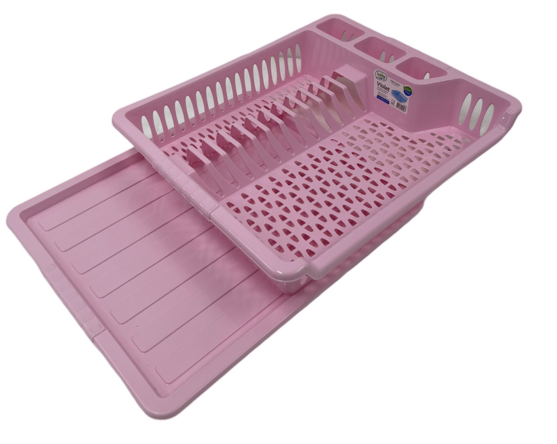 Premium Quality Dish Drainer Plate Drying Rack Cutlery Holder with Tray HB041101 24 Pcs/Ctn