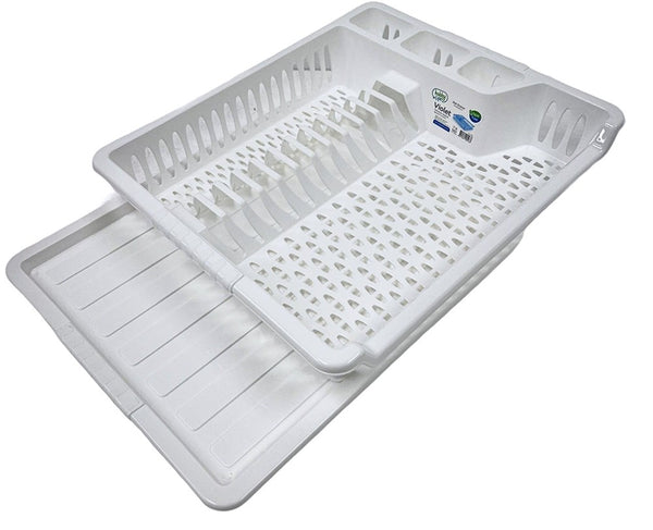 Premium Quality Dish Drainer Plate Drying Rack Cutlery Holder with Tray HB041101 24 Pcs/Ctn