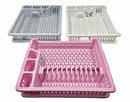 Premium Quality Dish Drainer Plate Drying Rack Cutlery Holder with Tray HB041101 24 Pcs/Ctn